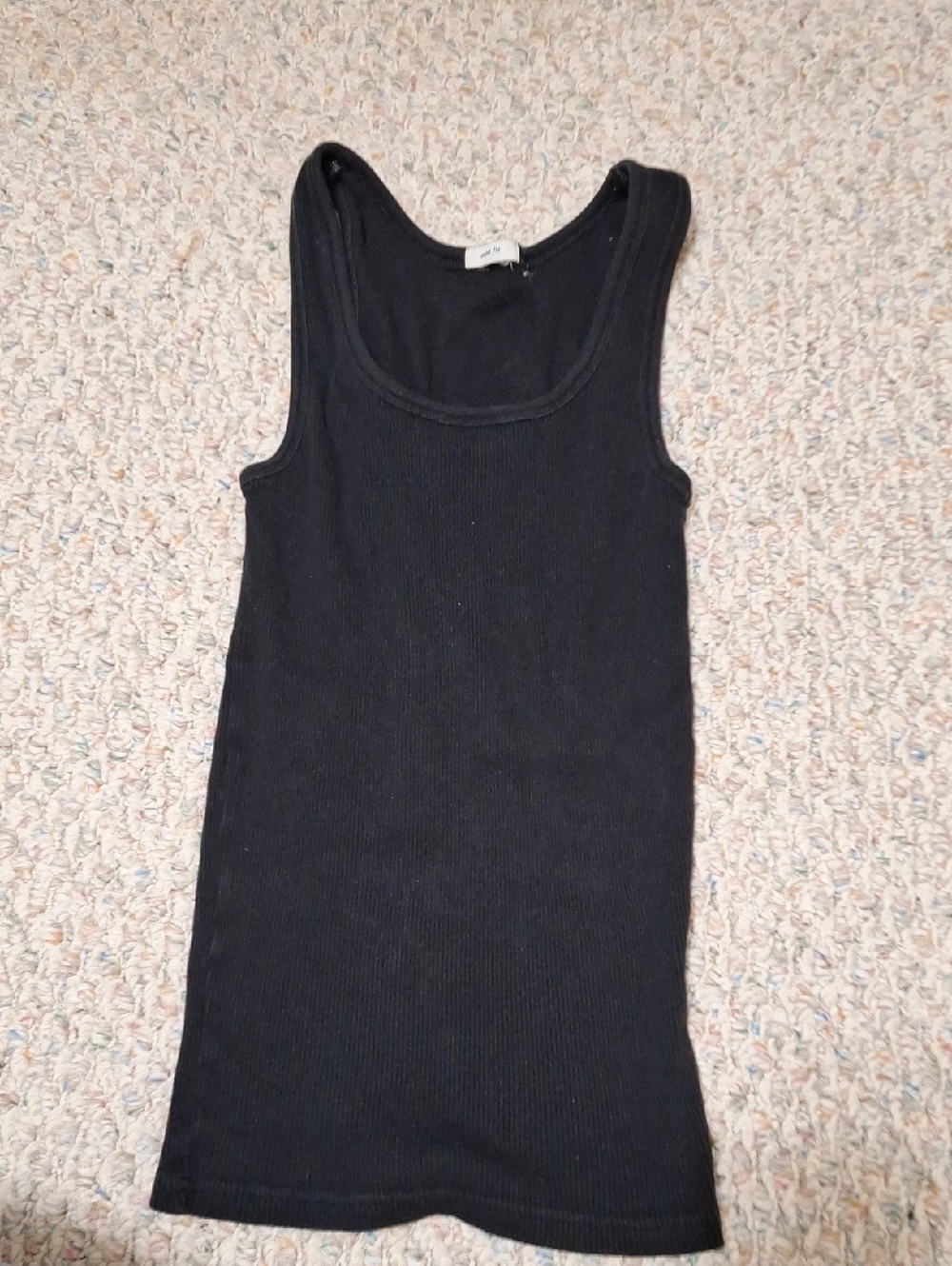 ** FREE W Purchase ** Black Ribbed Tank Top - Women